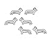 Butler in the Home Dog Dachshund Shaped Paper Clips Great for Paper Clip Collectors or Dog and Pet Lovers (Black - 100 Count Silver Tin Gift Box)