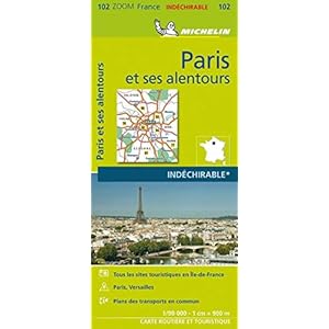 PARIS ET SES ALENTOURS 17102 CARTE MICHELIN KAART: Straßen- und Tourismuskarte Landkaart – Gevouwen Kaart, 4 januari 2021