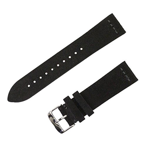 Benchmark Straps 20mm Suede Watchband in Black