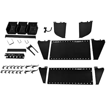 Wall Control KT-400-WRK B Slotted Tool Board Workstation Accessory Kit for Wall Control Pegboard Only, Black