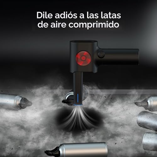 ATEngeus Electric Dust Blower, Electric Continuous Speed Compressed Air with Storage Box, Compressed Air Cleaning with LED, Air Blower for Car, PC, Home