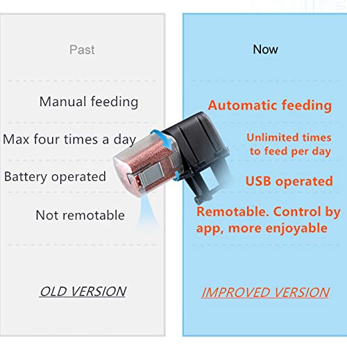 Automatic Fish Feeder/Songway WIFI Controlled Timer/Auto Fish Food Dispenser/Digital Fish Timed Feeder adjustable for Fish Tank Aquarium Pond Vacation Weekend Holiday  - Thumbnail 2