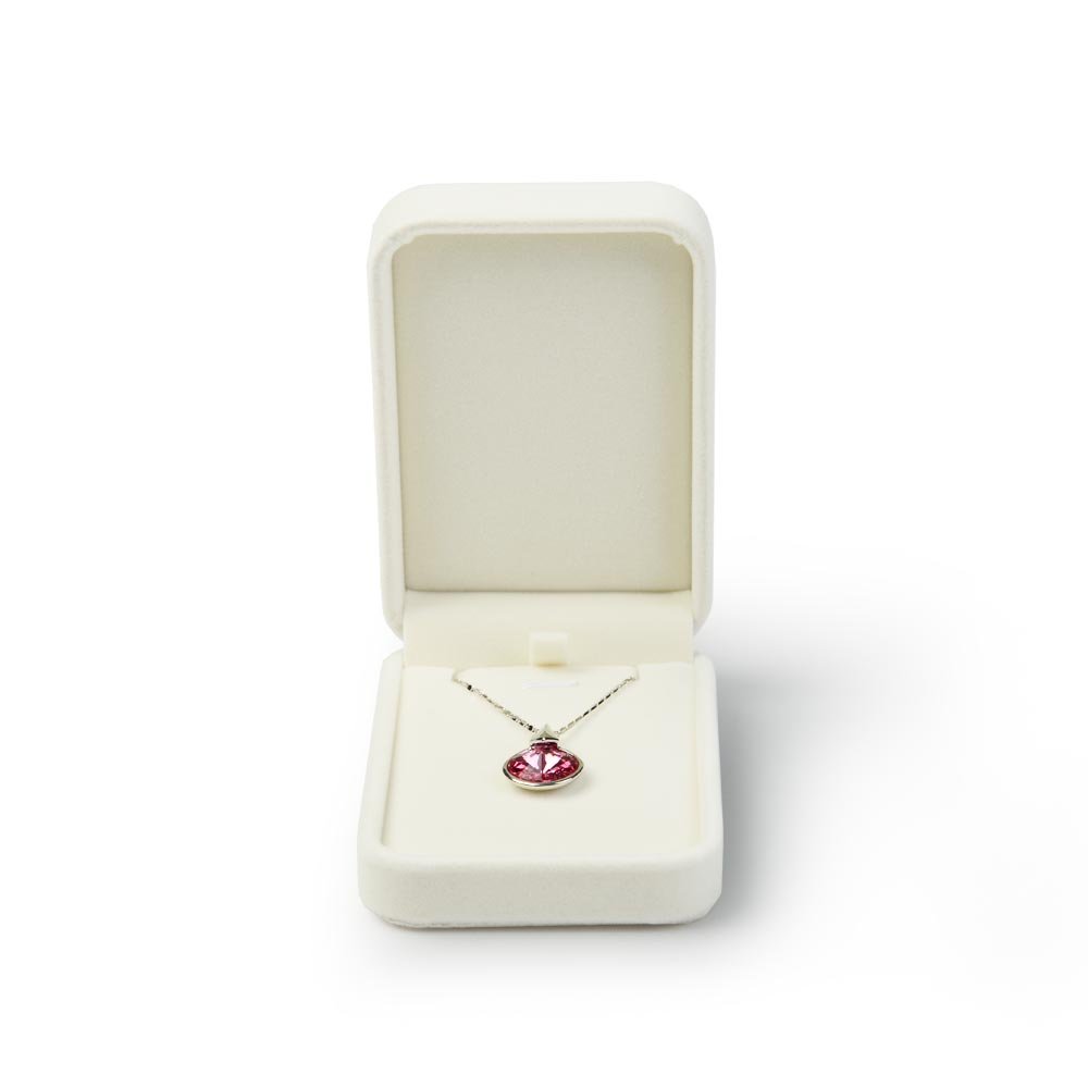 Oirlv Velvet Necklace Gift Box Creamy-white Necklace Storage Box Pendant Long Chain Storage Case