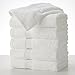 COMMERCIAL PREMIUM 6 PIECE BATH TOWEL SET BY MARTEX - 6 Bath Towels, Home, Business, Shower, Tub, Gym, Pool - Machine Washable, Absorbent, Professional Grade, Hotel Quality - WHITE