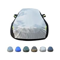 PANYFDD Tailored Car Cover for Large SUV Hummer H2 - Waterproof Windproof Scratch Resistant Snow Rain UV All Weather Protection Outdoor Covers with Reflective Strips Mirror Pocket - 6 Colors Optional