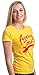 Average Joes | Funny Dodgeball Team Sports Jersey Ladies' T-Shirt-Yellow, M