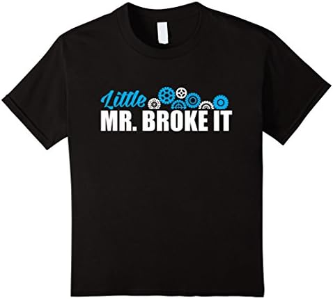 unisex-child Little Mr Broke It Fathers Day Tees Dads Family Funny Shirt 8 Black
