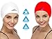 Reversible Silicone Swim Cap, Waterproof 2-in-1 Swimming Caps for Women with Carry Bag, Flexible Adult Swimmers Cap for Short and Medium Length Hair