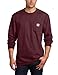 Carhartt Men's Loose Fit Heavyweight Long-Sleeve Pocket T-Shirt, Port, TLL-3XL