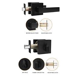 Probrico Flat Black Passage Door Lever with Single