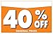 Adlife Office Retail Store Signs – Card Stock Product Display Signs - Retail Sale Signs/Retail Tags - 'Percentage Off' Retail Signs - 5.5