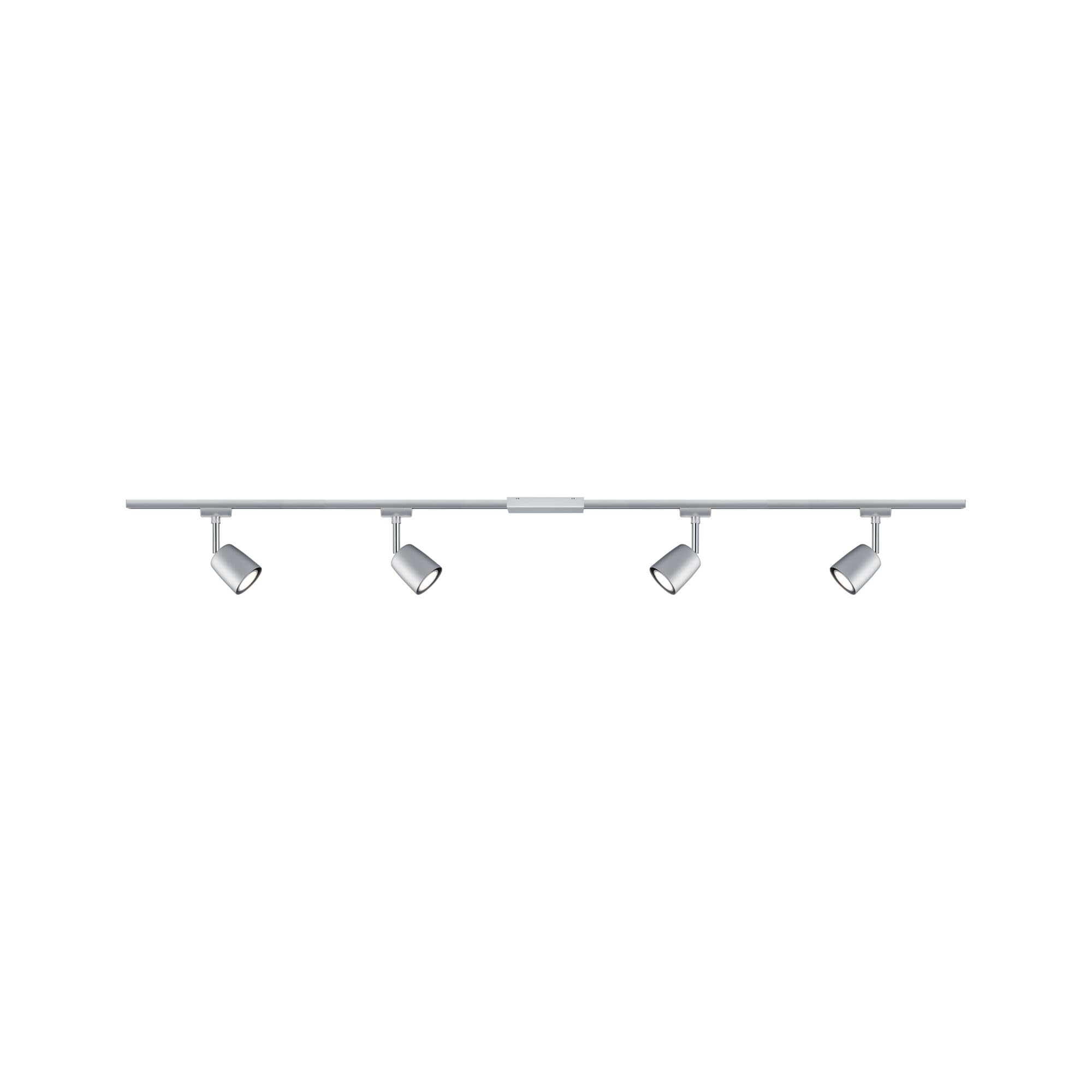 Paulmann 96897 Cover URail Basic Set GU10 max. 4x10W dimmable 230V Chrome matt, Chrome Rail System – Choose Any lamp