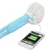 CestMall Handheld Fan, Mini Fan with Emergency LED light, USB Charging Personal Portable Fan for Home Office Outdoor Travel Camping