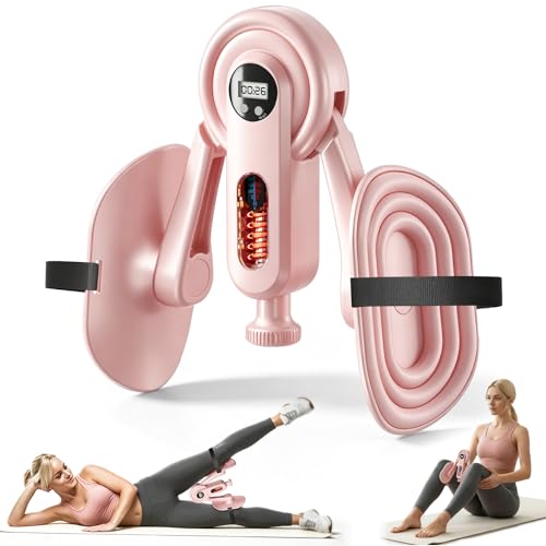 Ejercitador de Muslos Internos, Ejercitador de Suelo Pélvico para Mujere Hombre,0–60 kg Ajustable, Kegel Ejercitador de Piernas con Correas Fijas,Maquina en Casa para Brazos, Muslos y Caderas