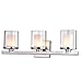 CLAXY Ecopower Lighting Mordern Glass & Metal 3-Lights Wall Sconce