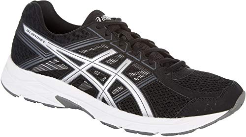 ASICS Men's Gel-Contend 4 Running Shoe, Black/Silver/Carbon, 9.5 M US