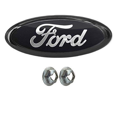 2  BLACK & CHROME 2005-2014 Ford F150 FRONT GRILLE/ TAILGATE 9 Inch Oval Emblem - Foto 3
