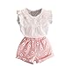 Vovotrade 2PCS Set Toddler Kids Baby Girls Outfits Clothes T-Shirt Vest Tops+Shorts Pants (2T, Pink)