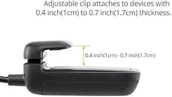 Ikross Black Dual Led Clip On Reading Book Light For Amazon Co Uk