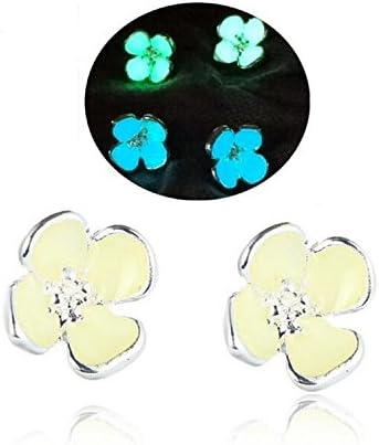 Creativelife Women's Bud Glow Pierced Earrings Blue Light