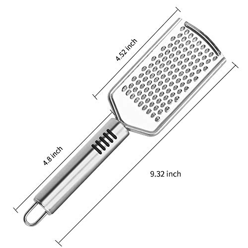 Cheese Grater, Kmeivol Stainless Steel Square Comfortable Grips Coarse