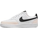 NIKE Womens Court Vision LO Casual Shoes Adult FD0285-100 (White/Black-Light Soft P), Size 9