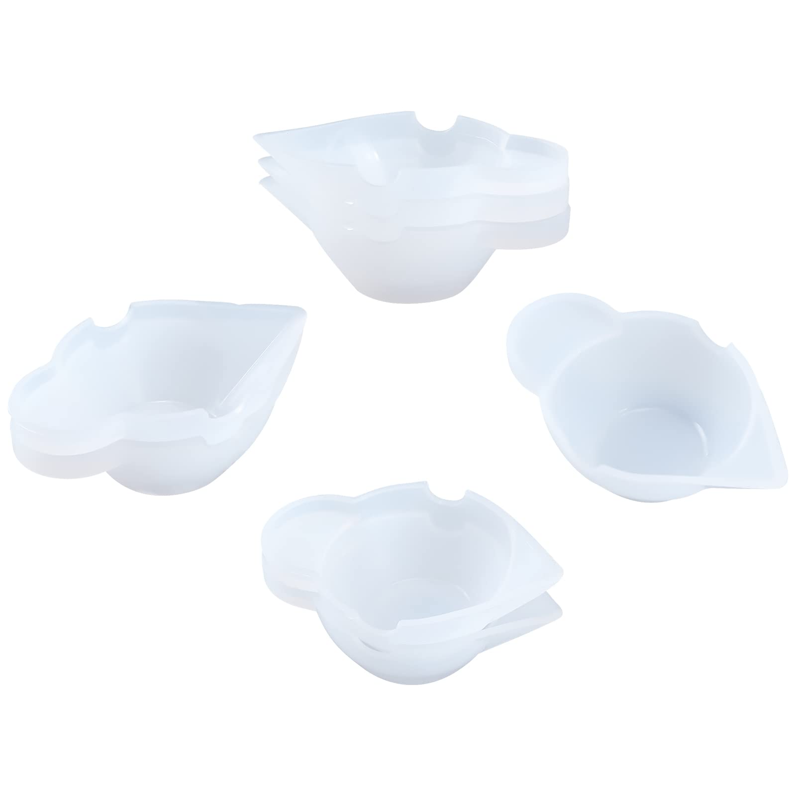 AHANDMAKER Silicone Mold Cup Dispenser, 20 Pcs Silicone Epoxy Resin Mixing Cups Nonstick Silicone Mixing Cups for Epoxy Resin Jewelry Making, Transparent