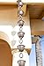 Monarch Rain Chains 50586 Aluminum Hammered Cup Rain Chain, 8-1/2 Feet Length Replacement Downspout for Gutters, 8.5', Musket Brown