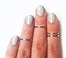 South Street Designs Set of 4 Women's Knuckle Midi Stacking Rings (stainless-steel)
