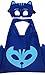Dress Up Comics Cartoon Superhero Costume with Satin Cape and Matching Felt Mask (PJ Masks - Catboy)