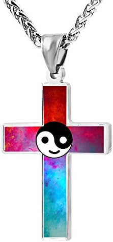 BlingDi Fashion Design Bipolar Style logo Zinc alloy Religious Cross Pendant Necklace