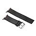 Houding-Pro Nylon Band for Apple Watch Compatible with Series 4,Woven Nylon with Soft Top Layer Back Genuine Leather Wrist Strap Sport Replacement Band for Iwatch Series 4/3/2/1(Black 38mm/40mm)
