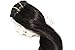 Clip In Hair Extensions Human Hair New Version Thickened Double Weft Brazilian Hair 120g 7pcs Per Set Remy Hair Natural Black Full Head Silky Straight 100% Human Hair Clip In Extensions(16 Inch #1B)