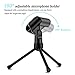 Professional Condenser Microphone, Venoro Plug & Play Microphone with Tripod for PC, Computer, Phone for Games, Podcast, Broadcasting (Black)