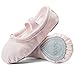 DIPUG Canvas Toddler Ballet Shoes/Pink Ballet Slippers for Girls (Dance/Practice/Yoga)