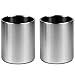 Stainless Whiskey Old Fashioned Glass - Double Walled - 10oz Lowball by Lancaster Steel, set of 2