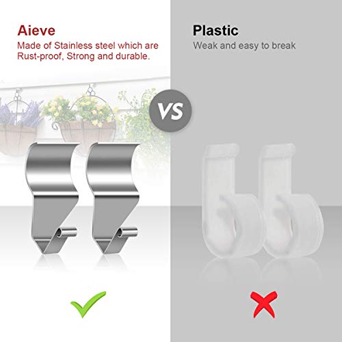 AIEVE Vinyl Siding Hooks, 20 Pack Siding Hooks Stainless Steel Hanging