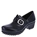 safeTstep Slip Resistant Women's Black Women's Buckle Gretchen Clog 9 Regular