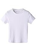 PERSUN Juniors' Ribbed Short Sleeve Cropped T-shirt