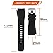 Diruite 22mm Classic Silicone Strap Band for Fossil Gen 5 Carlyle / Julianna / Gen 4 Q Explorist HR Smartwatch Band Strap - Black