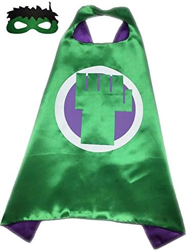 Marvel Heroes Hulk Fist Logo Cape and Mask Costume - In Gift Box from Outlander