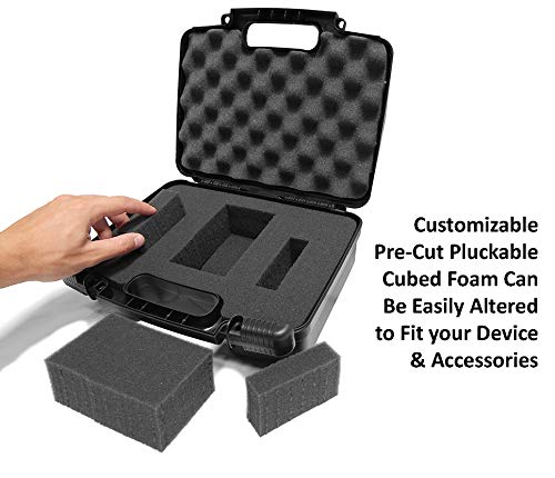 Lockable DISCREET n SECURE 11" Travel Hard Case - Fits Hookah Tobacco Pipes with Customizable Internal Foam Padding - Great for Storing Handheld Pipe / Spoon Pipe / Taster Pipe / Hammer Bubbler / Sherlock Pipe / Grinders, Canisters and More - Thumbnail 7