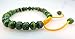 Tibetan Mala Embedded Medicine Wrist Mala for Meditation Handmade Draw String Silk Pouch (green medicine)