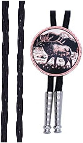 ELK Copper Bolo Ties handmade, silver plated and diamond cut