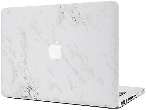 Macbook Pro 13 inch Case with Retina Display, Dowswin Hard Shell Cover [Marble Series] Plastic Hard Case for Apple New MacBook Model:A1502/A1425 Laptop Computer (White Marble)