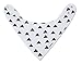 Baby Bandana Drool Bibs with Snaps For Boys & Girls Drooling and Teething, Unisex Set of 4 Absorbent Cotton Baby Gift Dribble Bibs By CAMIRUS (Black/White/Gray)