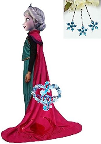 Amazon マディソン Madison アナと雪の女王 エルサ Frozen Elsa 戴冠式 マント 子供 コスプレ 衣装 雪のヘアピン3点付 キッズコスチューム ホビー