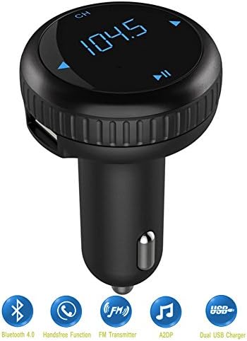 FM Transmitter, Colisivan Wireless Bluetooth Receiver Car Kit with Music Player Car Charger for iPhone 7 Plus, Galaxy S8/S7/S6 Edge Smartphones and More Device (Black)