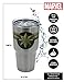 Marvel Big Mouth Tumbler - 30 oz. Stainless Steel Portable Beverage Tumbler - Spill Proof & Double Walled Tumbler, Captain Marvel Shield