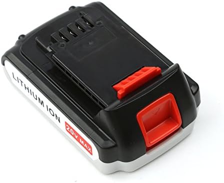 ForceAtt LBXR20 20V 2.0Ah 40Wh Lithium-Ion Replacement Cordless Power Tool Battery for BLACK&amp;DECKER LB20 LBX20(Black-White)